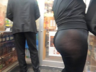 Wife transparent leggings with thong at store