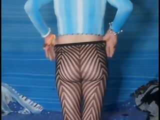 Elevated View Stripteaser in My Stretch Pants and Sexy Pantyhose