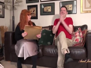 Busty Mature Redhead Stepmom Melanie Fucks Her Stepson