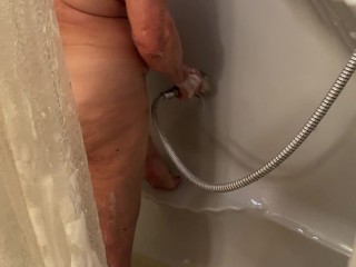 'Step Aunt JOI in Shower Plays With Pussy Jack Off Spying On Best Legs Feet Tits'