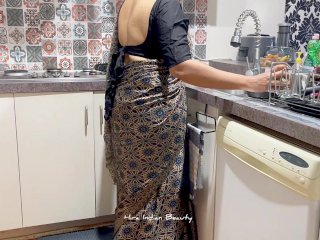 Sexy Indian Wife gives Best Blowjob to her Brother-In-law - Traditional Desi Saree Sex