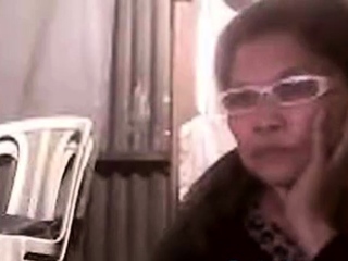 57-Year-Old Asian Granny Flashes on Webcam