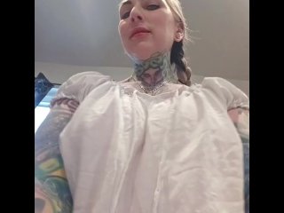 Big Bouncing Titties Under See Through Nightgown!